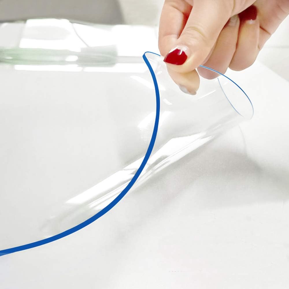 1.5mm Thick Vinyl Clear Table Protector 24X66 Inch PVC Plastic Desk Pad Mat for Dining Table Kitchen Countertop Office Desk Meeting Table Heavy Duty Waterproof Wood Furniture Protector Anti-Scratch
