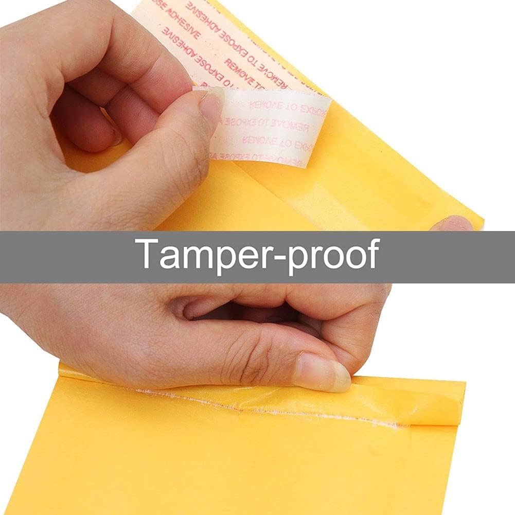 packbabol Kraft Bubble Mailers 4x8 Inch 100 Pcs,Small Self-Sealing Mail Shipping Bags,Yellow Padded Envelopes #000 - Lumora Desk