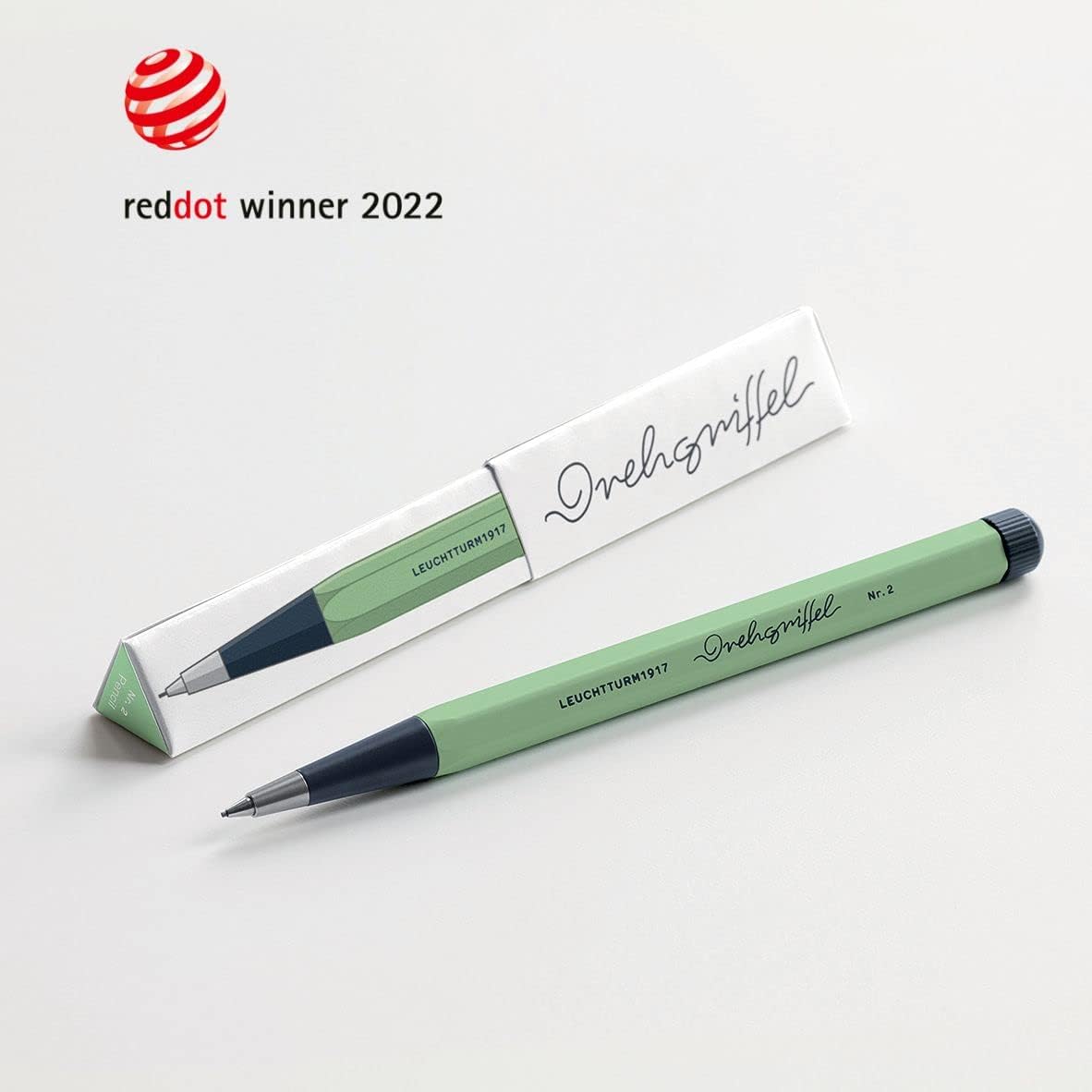 LEUCHTTURM1917 - Drehgriffel Mechanical Pencil - Refillable Writing Stylus with 0.7 mm HB Graphite Lead (Red)