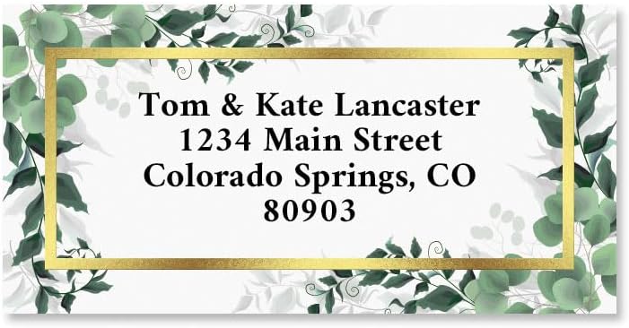 Colorful Images Lux Florals Foil Return Address Mailing Labels, Personalize with Name & Address, Set of 144 Self Adhesive, Easy Peel Flat Label Sheets, Large, 1 Design - Lumora Desk