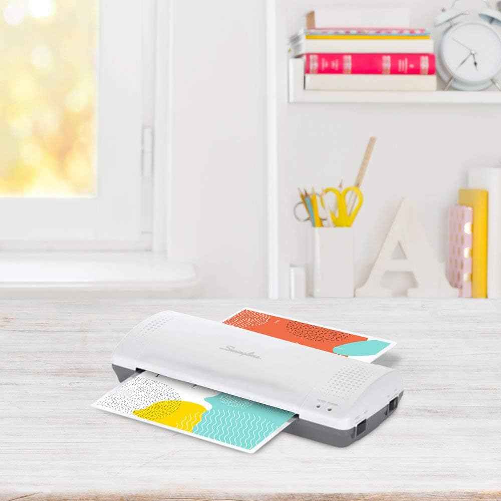 Swingline GBC Thermal Laminator Machine, Inspire, 9 Inch, Quick Warm-Up, 3 or 5 Mil, with 5 Standard Laminating Pouches for Home, Office and Classroom, Black (1701857)