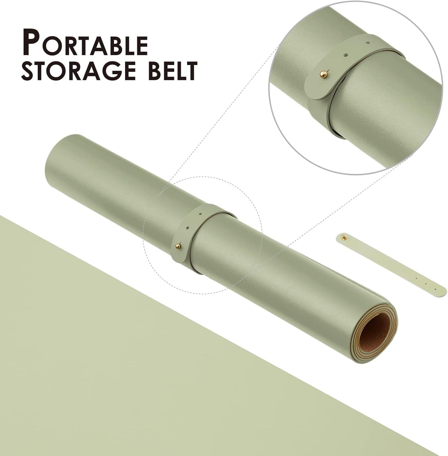 Large Cork Desk Mat - 47.2"x 17" Desk Pad for Office and Home - Ideal for Large Mouse Pad and Desk Mats on Top of Desks(Light Green)