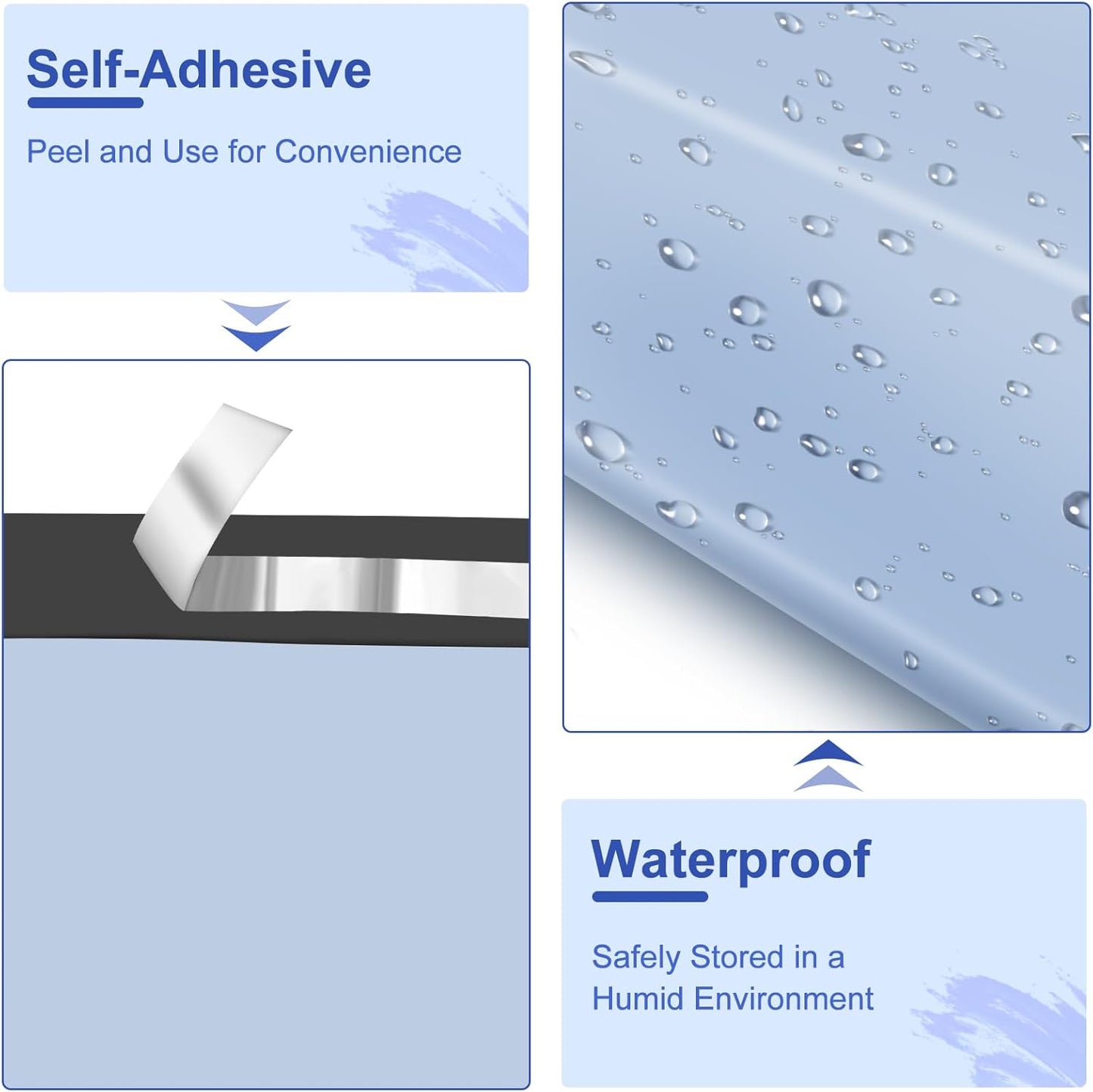 Large Poly Mailers 24x24 Inch 50 Pcs, Extra Large Shipping Bags for Clothing with Self-Sealing Tear-Resistant, Waterproof Poly Bags, Mailing Envelopes for Small Business (Light Blue)