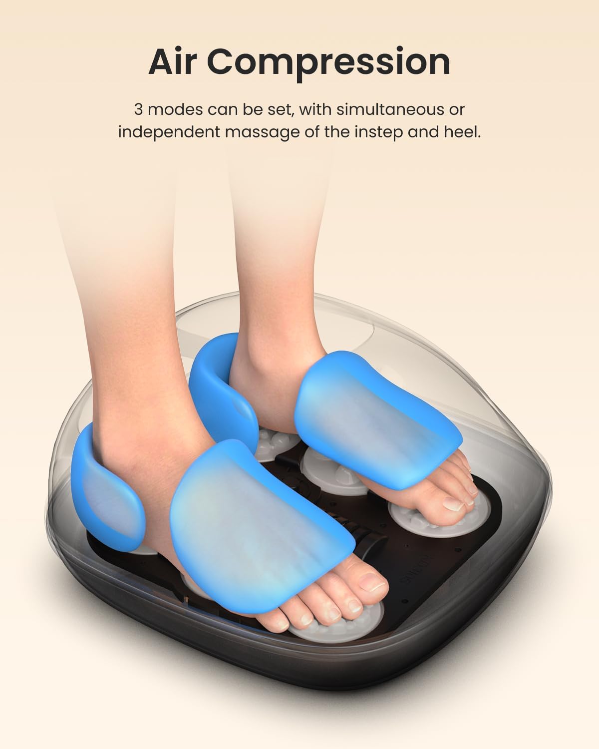 RENPHO Foot Massager with Heat [2026 Upgraded], 3 Levels Compression Deep Kneading, FSA Eligible HSA Shiatsu Massager for Plantar Fasciitis, Father Day Gifts for Husband Men, Size Up to 13", Black