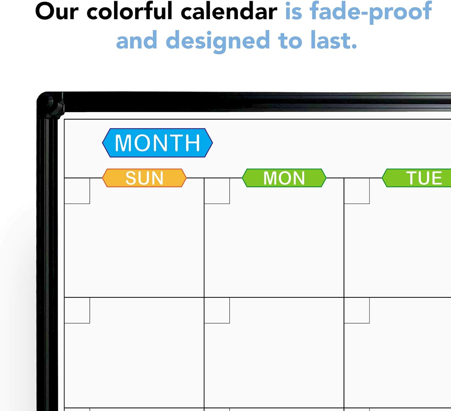 JILoffice Dry Erase Calendar Whiteboard 48 X 36 Inch - Magnetic White Board Calendar Monthly, Black Aluminum Frame Wall Mounted Board for Office Home and School - Lumora Desk