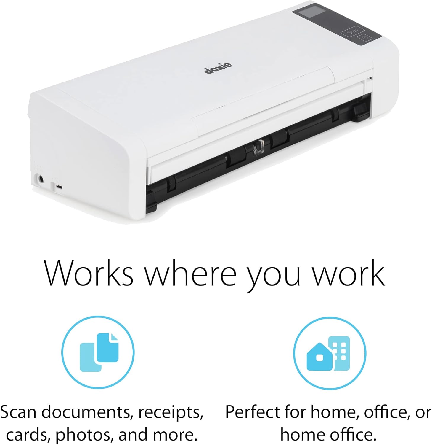 Doxie Pro DX400 - Duplex Document Scanner and Receipt Scanner for Home and Office with Amazing Software for Mac and PC - Lumora Desk