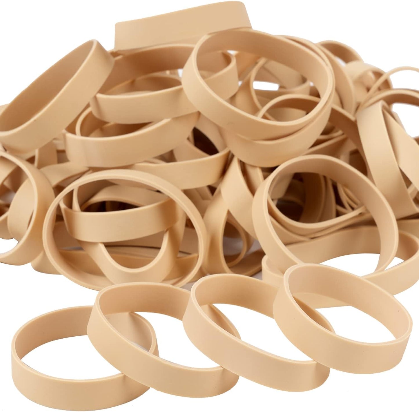 AMUU Rubber Bands Size #84 Tactical Elastics Bands 50 Pack Wide Thick Rubber Bands for Office Supplies File Small (3-1/2" x 1/2'')