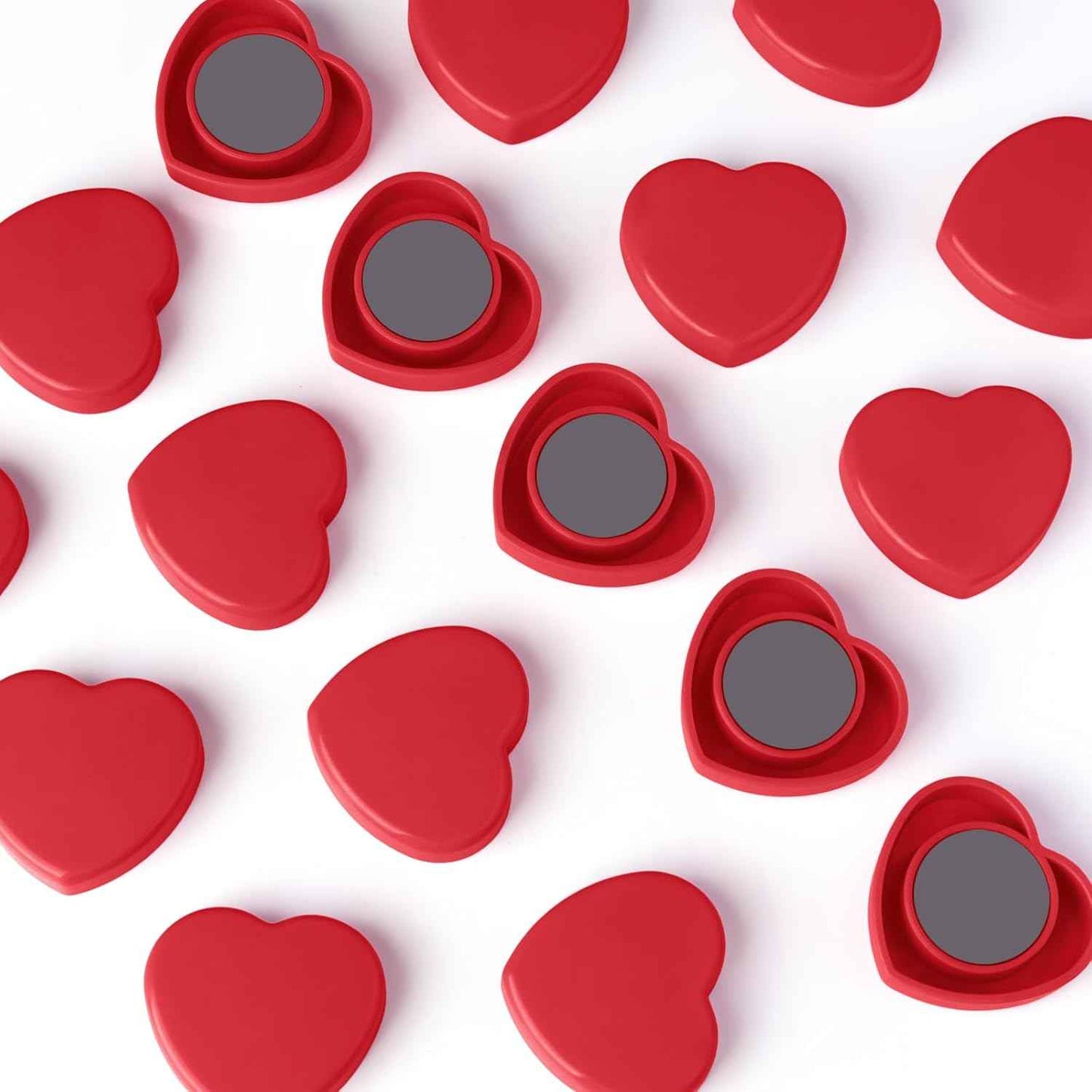 20pcs Heart Fridge Magnets - Heavy Duty Refrigerator Magnets for Whiteboard & Metal Surfaces - Cute Mini Decorative Magnet, Small Strong Magnets for Home Office Classroom Kitchen Locker (Red)