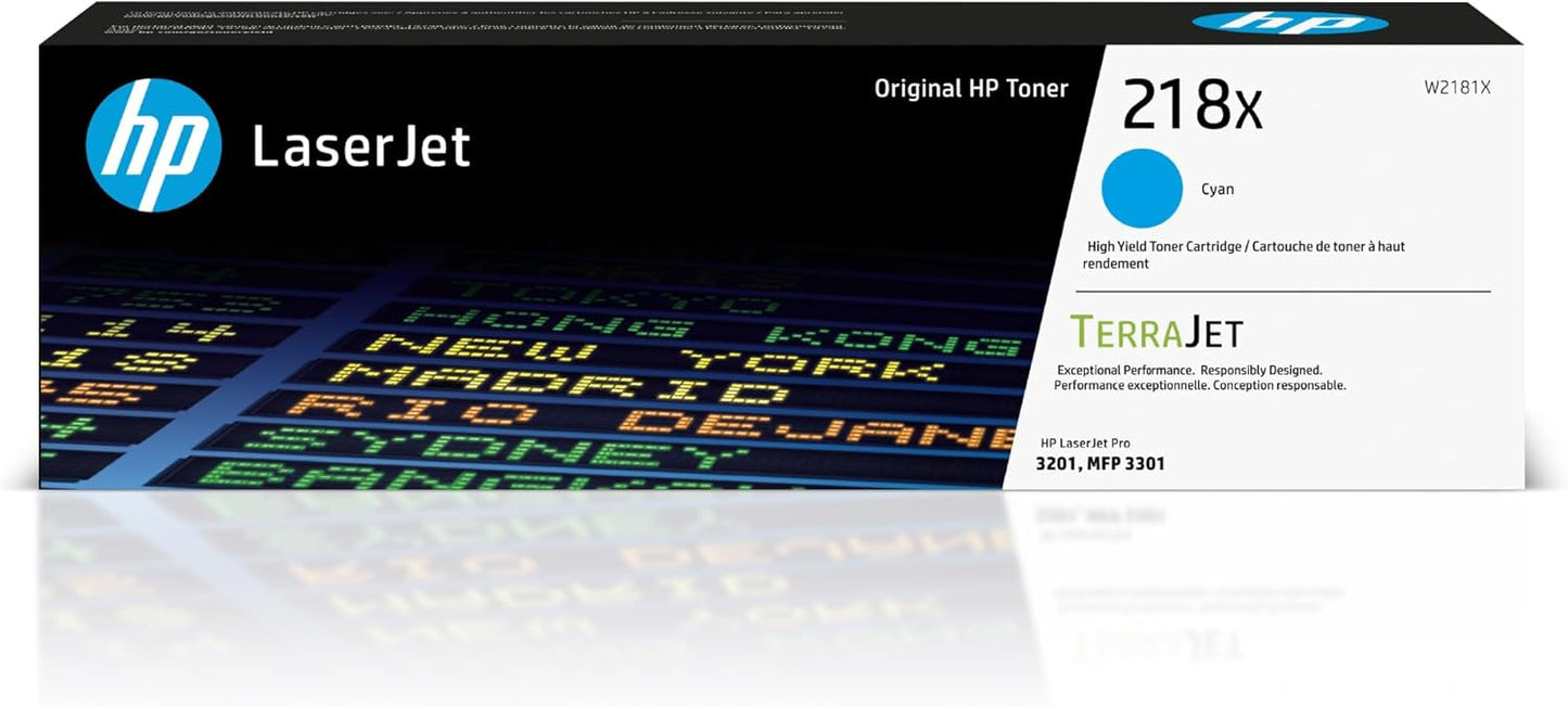 HP 218X Cyan High-Yield Toner Cartridge | Works with Color Laserjet Pro 3201, MFP 3301 Series | W2181X - Lumora Desk