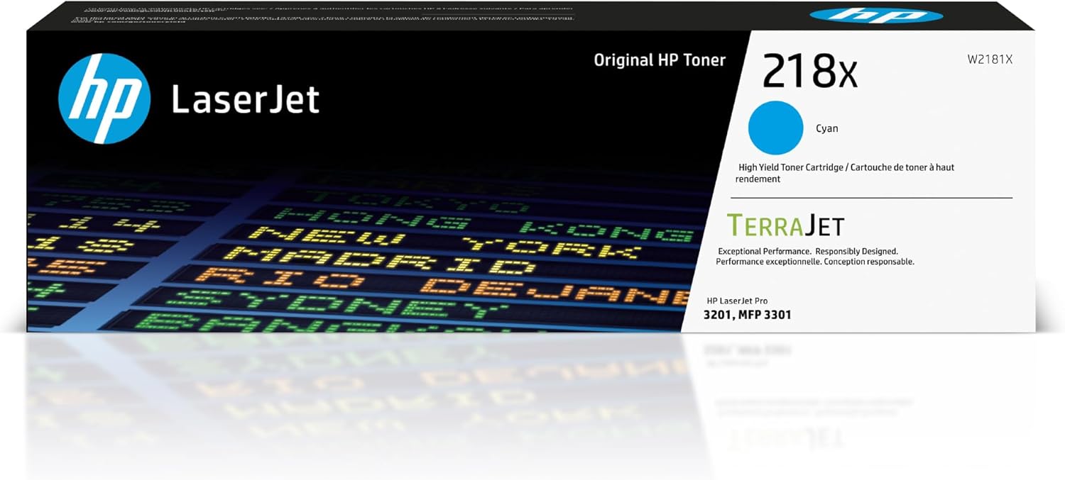 HP 218X Cyan High-Yield Toner Cartridge | Works with Color Laserjet Pro 3201, MFP 3301 Series | W2181X - Lumora Desk