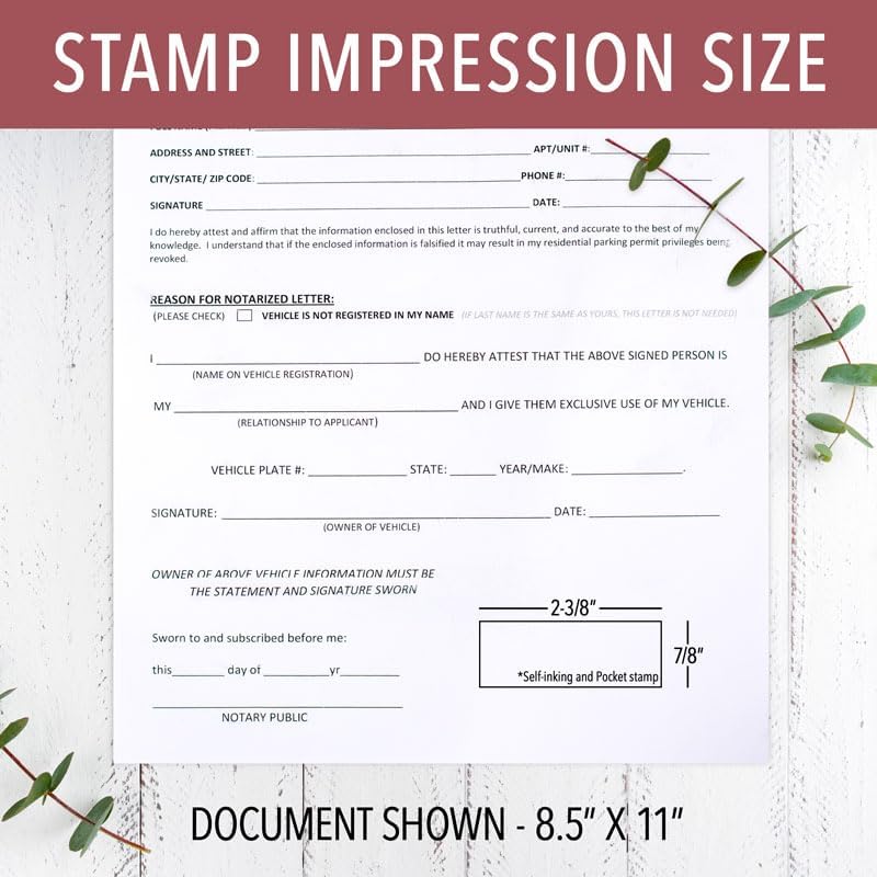 Illinois Rectangular Notary Stamp | Official State Notary Stamp | Official Seals | Meets State Specifications (Illinois, Rectangular Stamp)