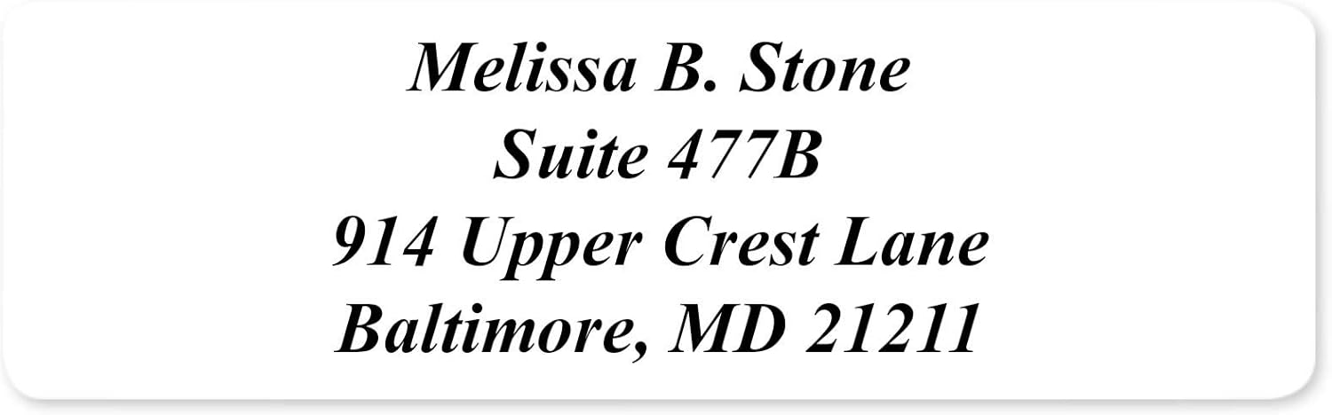 White Personalized Return Address Labels Without Dispenser - Roll of 500 Custom Stickers - Lumora Desk