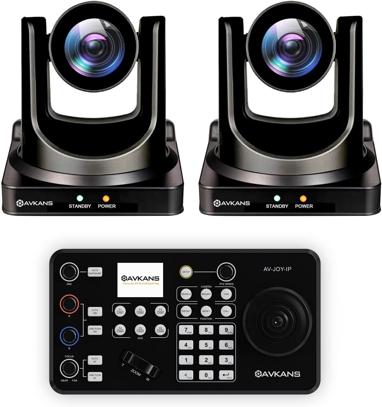 AVKANS 30X NDI PTZ Camera with HDMI SDI Video Outputs, Official NDI Products (20X NDI Camera Kits 2:1)