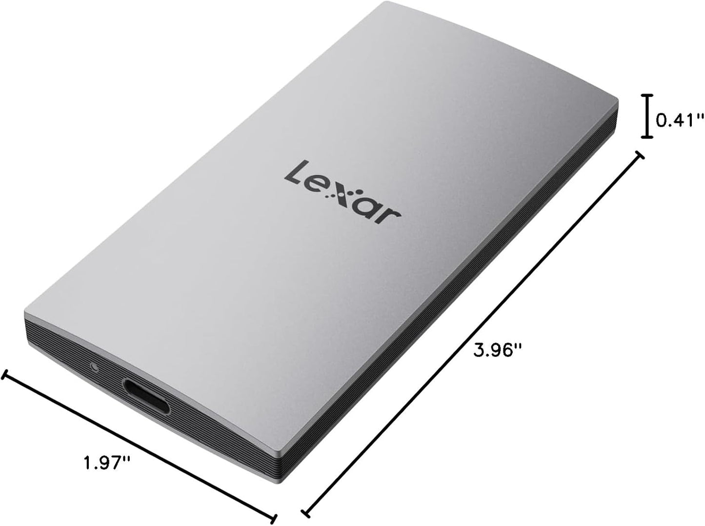 Lexar ES3 1TB External SSD, USB 3.2 Gen2 Portable SSD, PSSD Up to 1050MB/s Read, 1000MB/s Write, External Solid State Drive Compatible with iPhone 17 Series/Mac/PS5/XBOX/Laptop/PC, Silver