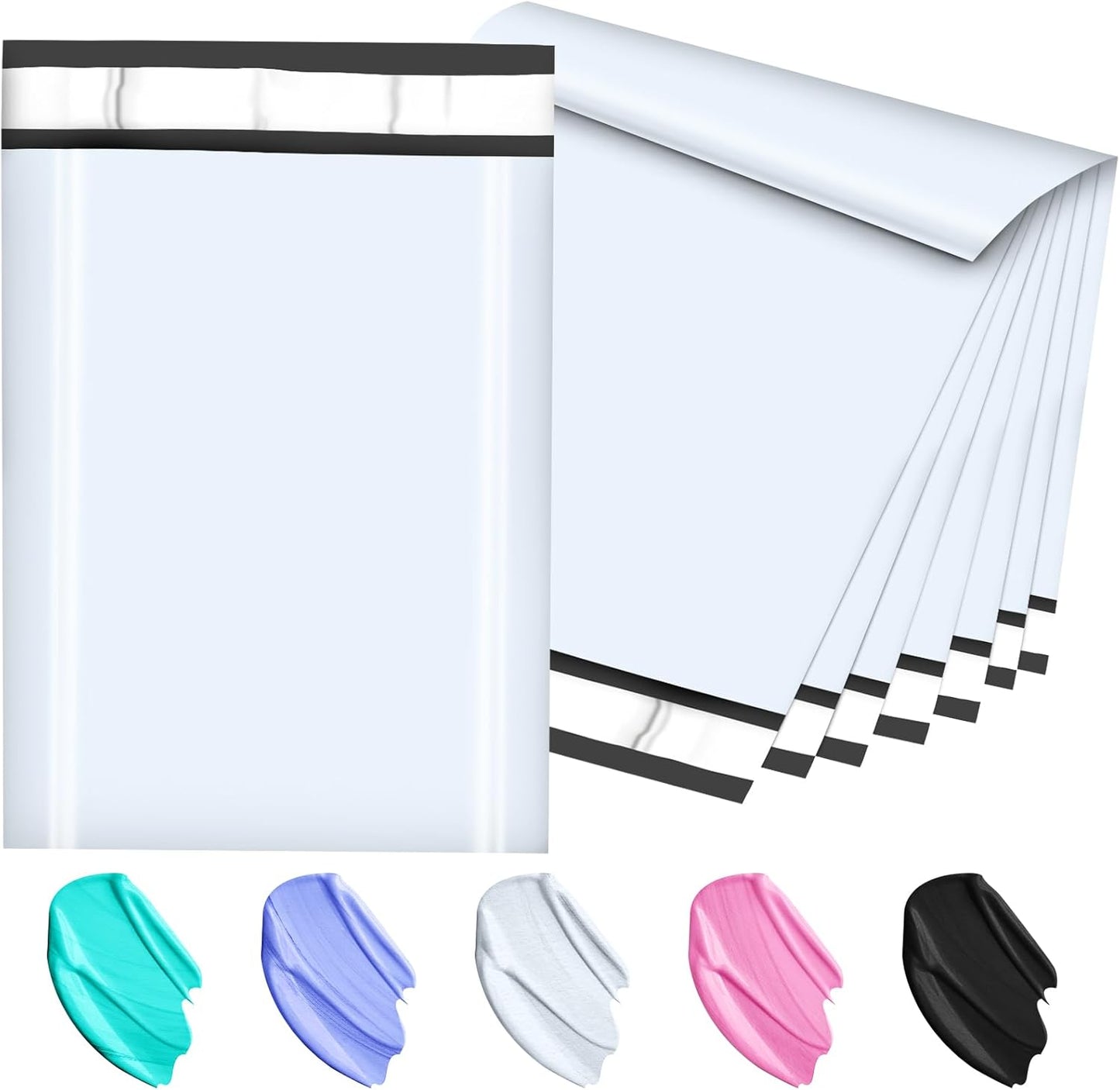 Poly Mailers 10x13 Inch 200 Pcs, White Shipping Bags, Mailing Envelopes with Self Seal Adhesive Strip, Waterproof and Tear-Proof Poly Bags for Non-Fragile Items. - Lumora Desk