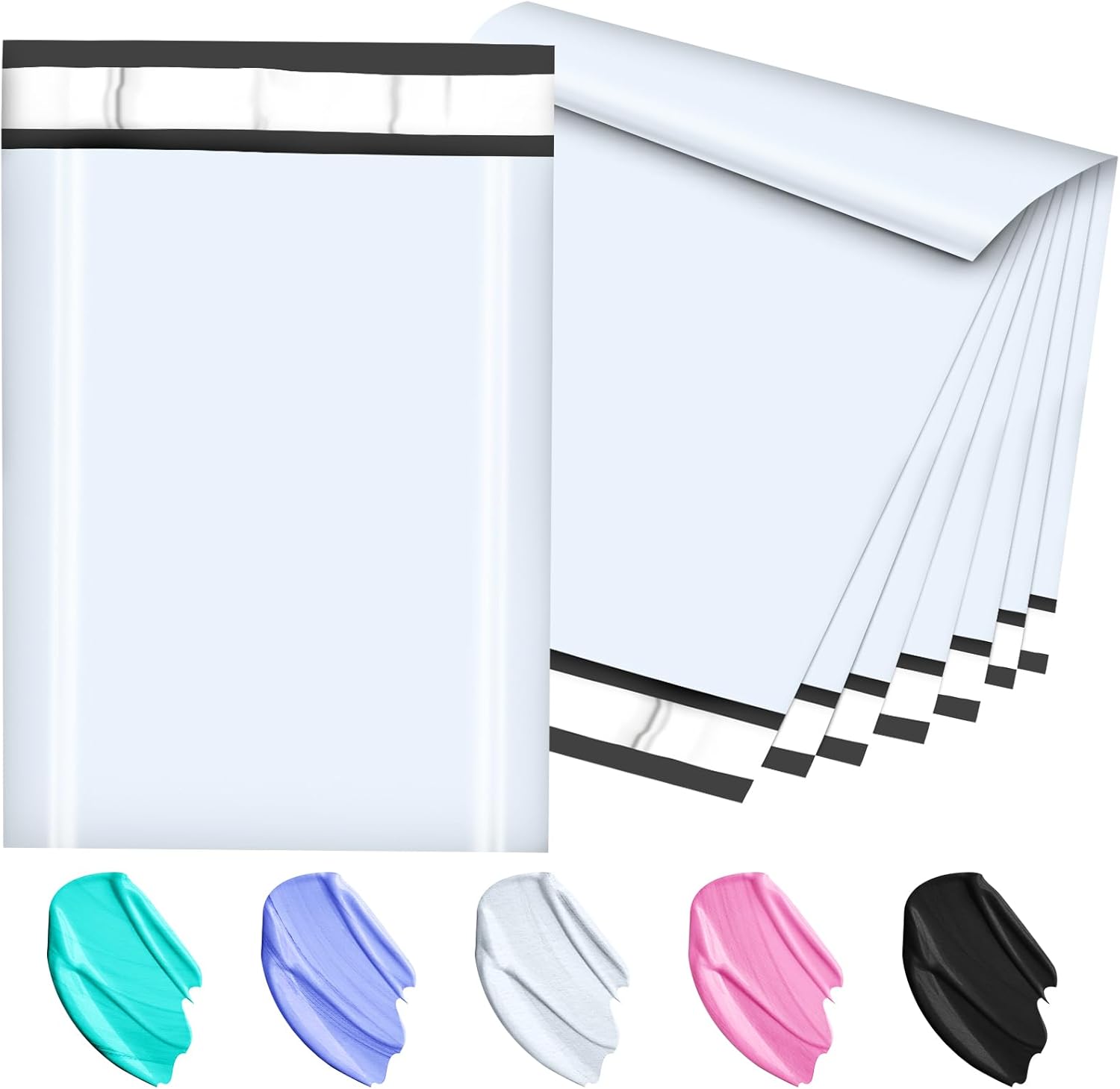 Poly Mailers 10x13 Inch 200 Pcs, White Shipping Bags, Mailing Envelopes with Self Seal Adhesive Strip, Waterproof and Tear-Proof Poly Bags for Non-Fragile Items. - Lumora Desk