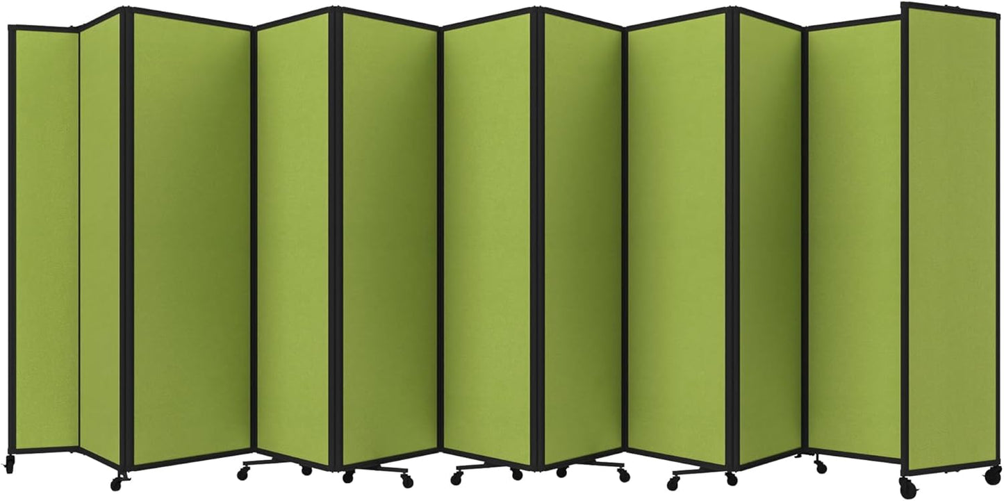 Versare Room Divider 360 Portable Wall Partition | Folding Panels | Large Freestanding Divider | Locking Wheels | Temporary Room Separator