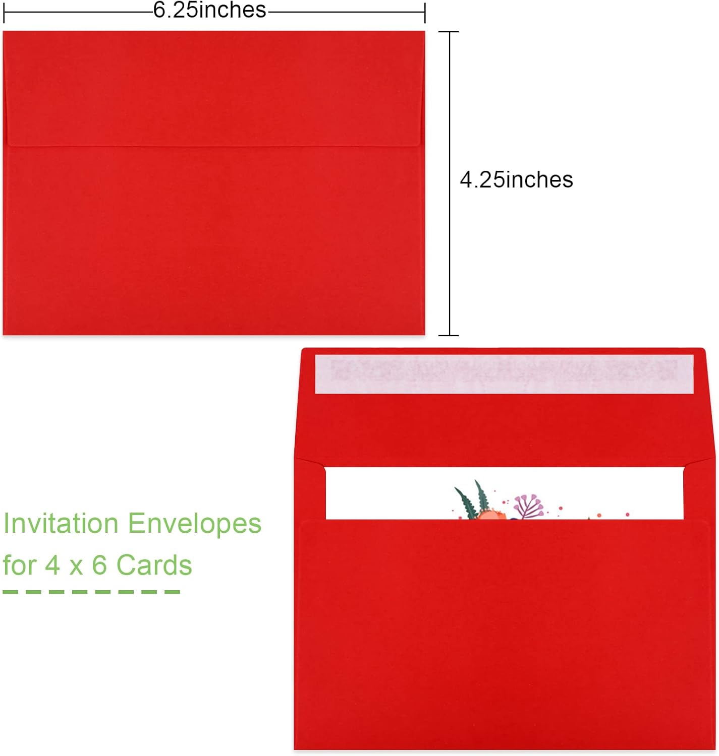 70 Packs A4 Envelope, Red A4 Envelopes, 4x6 Photo Envelopes for Invitations, Envelopes Self Seal for Weddings, Baby Shower, Photos, Postcards, Greeting Cards, Mailing - Lumora Desk