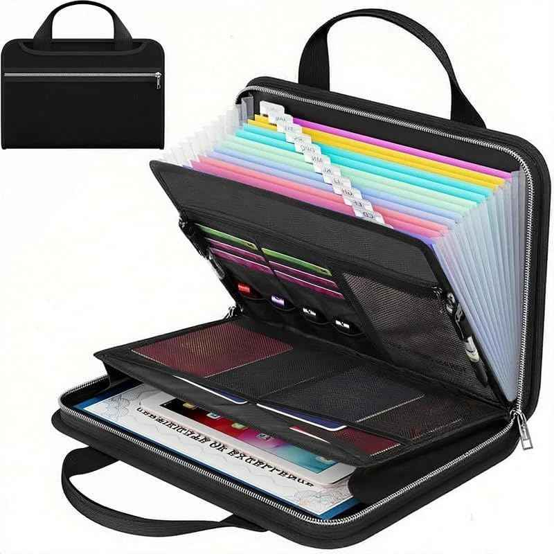 2025 Upgraded Large Capacity A4 Fireproof File Folder with Handle｜Portable Document Organizer for Home, Office, Travel & Emergency Documents (1)
