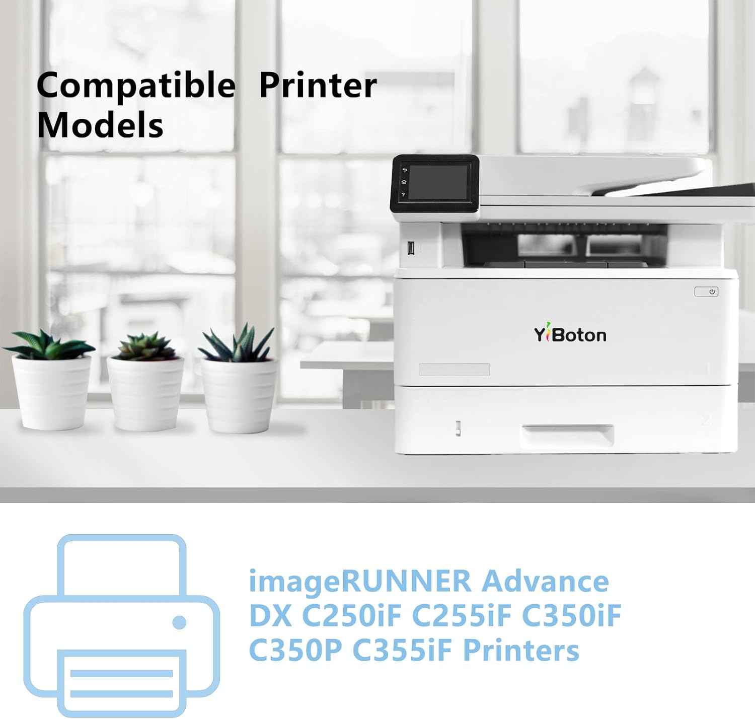 High Yield GPR-51 GPR51 Toner Cartridge with New Chip Compatible for Canon 8516B003AA 8517B003AA 8518B003AA 8519B003AA for ImageRunner Advance C250if C255if C350if C350p C355if Color Laser Printer