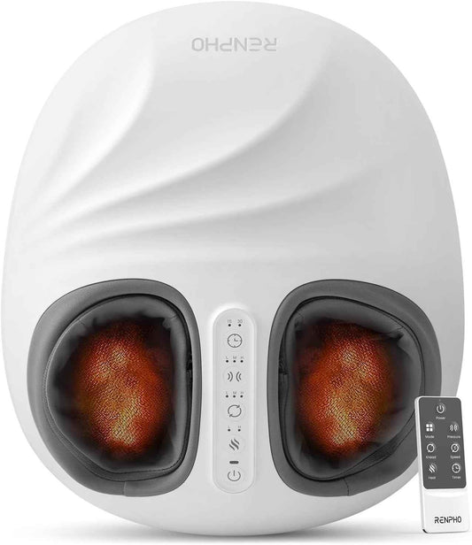 RENPHO Foot Massager Designed Specifically for Women, Shiatsu Foot Massager with Pressure Monitor Tech, Full-Foot Massage Machine with Kneading & Compression, Birthday Gifts for Women, Size 13