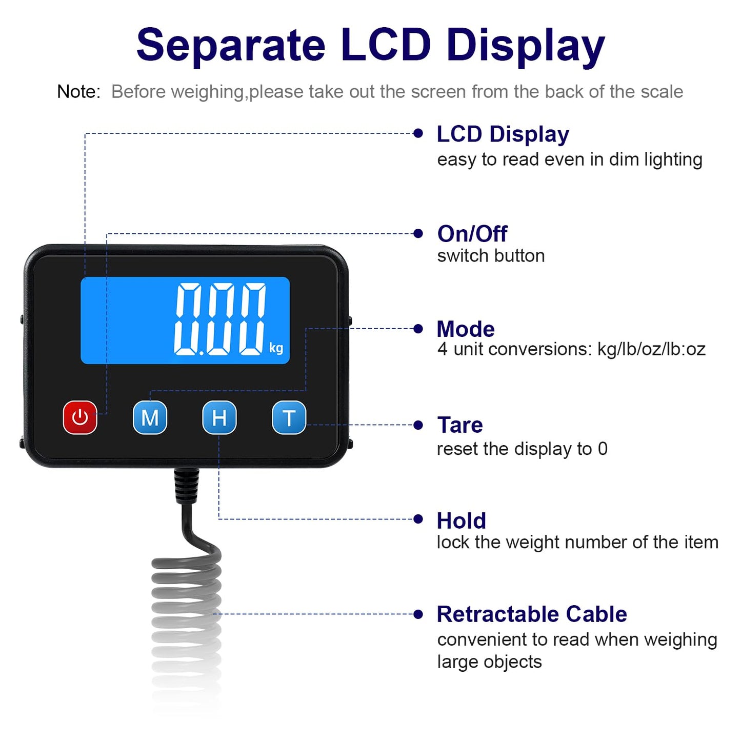 Digital Shipping Postal Scale 0.5 oz High Accuracy！440lb Commercial Weight Scale for Package, Small Business, Mail, Warehouse, Home, Battery & Charging Cable Included - Lumora Desk