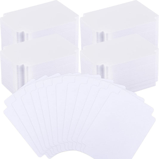 Lewtemi 450 Pcs Trading Card Dividers Page Dividers with Tabs Plastic Playing Sports MTG Card Separators with Side Labels for Games Sports(White)