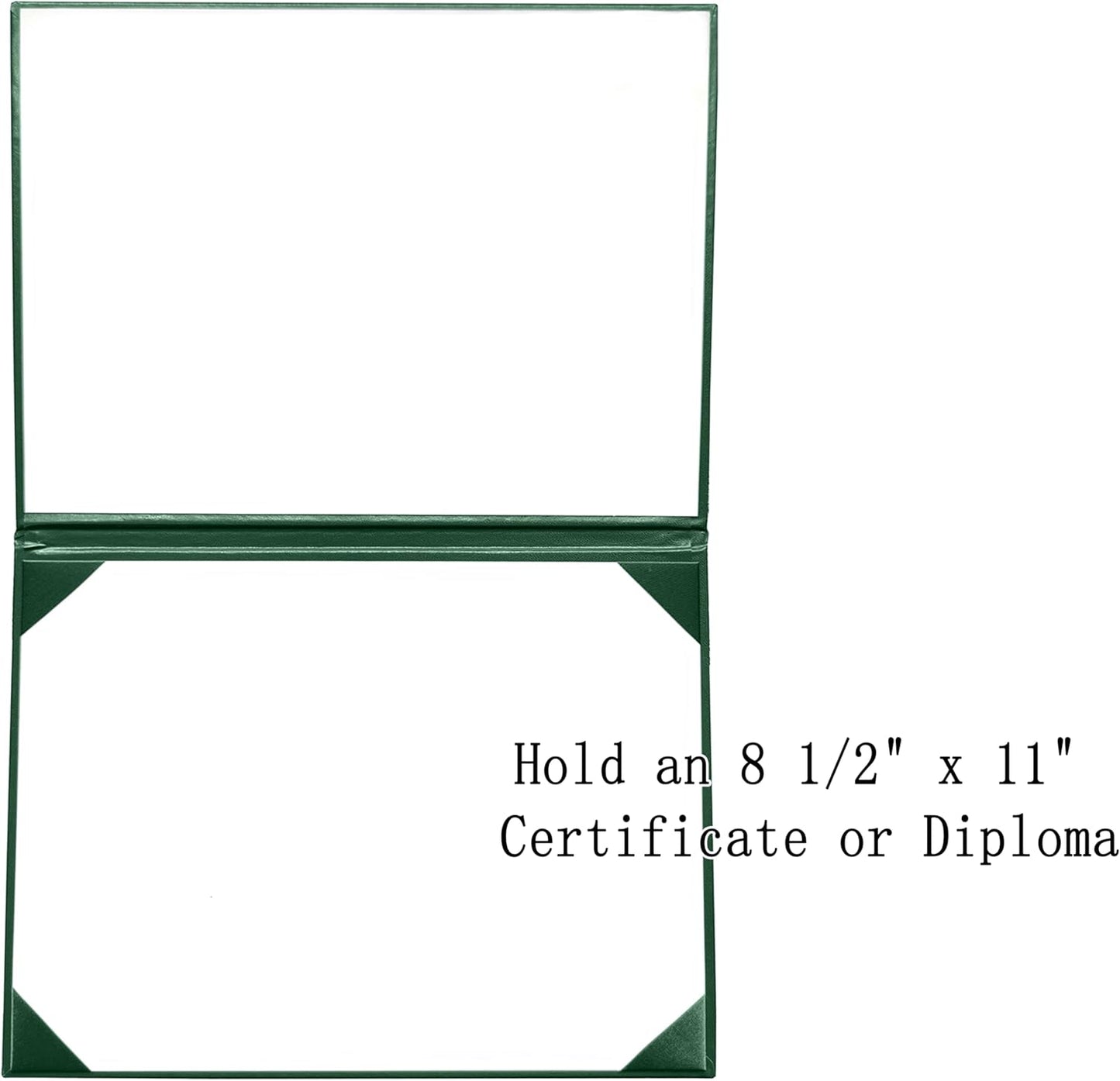Smooth Diploma Certificate Cover 8 1/2" x 11" Forest Green