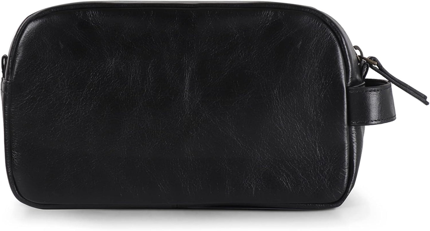 Londo Genuine Leather Travel Toiletry Bag – Makeup, Shaving Organizer, Dopp Kit for Men & Women, Durable & Stylish Travel Accessory