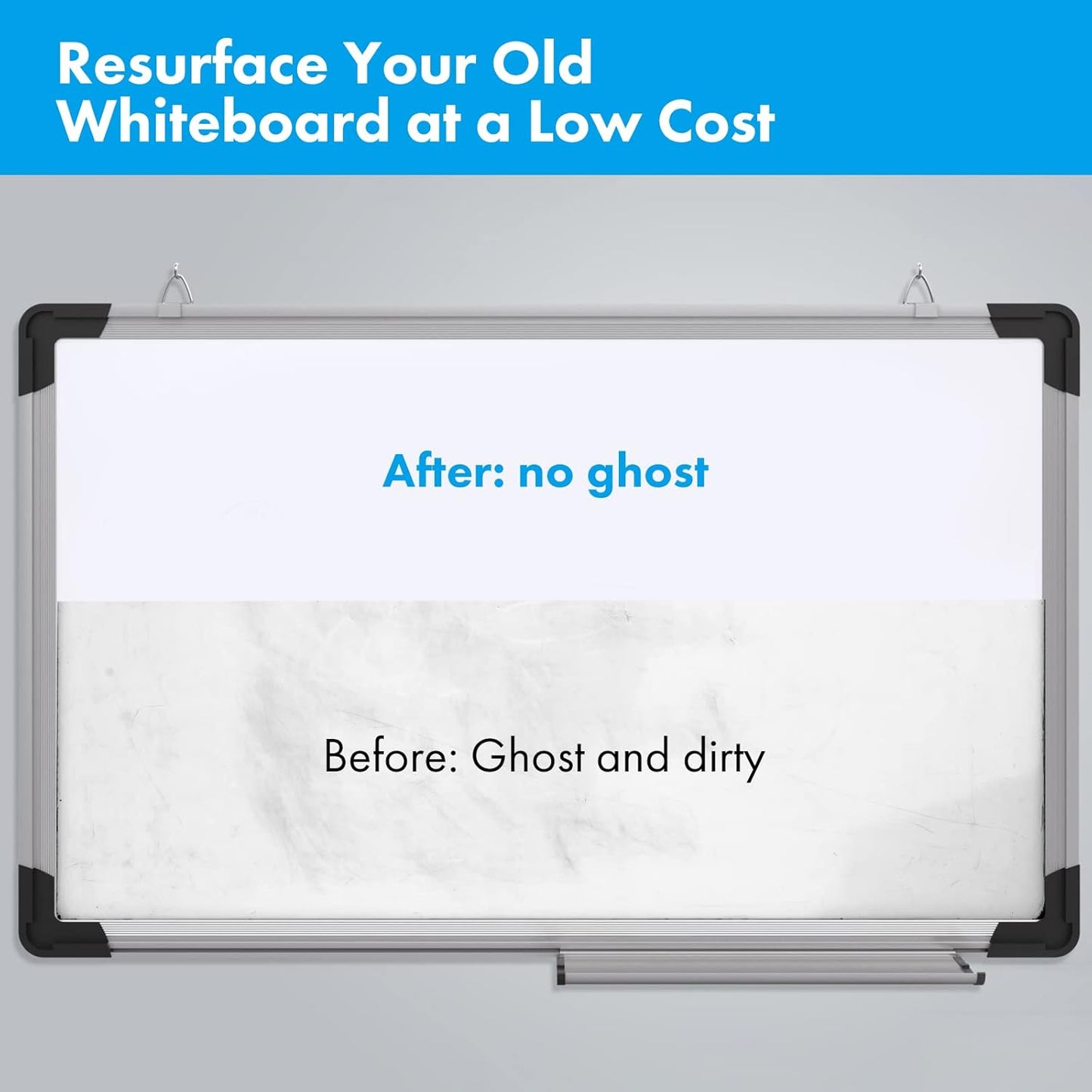 HAMIGAR Whiteboard Sticker for Wall 18" x 197" Dry Erase Board Wallpaper Peel and Stick, White Board Stick on Wall, Contact Paper Adhesive Poster Board Whiteboard with 1 Marker