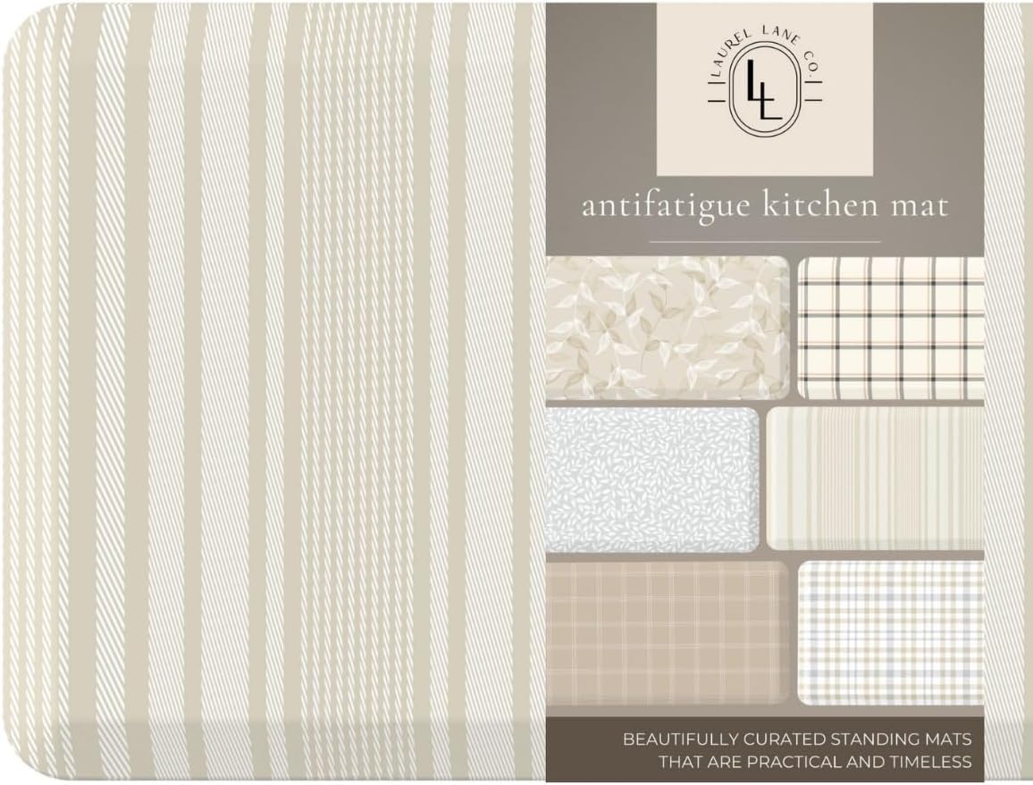 Anti Fatigue Mat by Laurel Lane Co. – Designer Anti Fatigue Mats for Kitchen Floor, Kitchen Mats for Floor, Desk Mat – Cushioned 0.75" Thick – Stain Resistant – Non-Skid Bottom – 20" x 39" - Lumora Desk