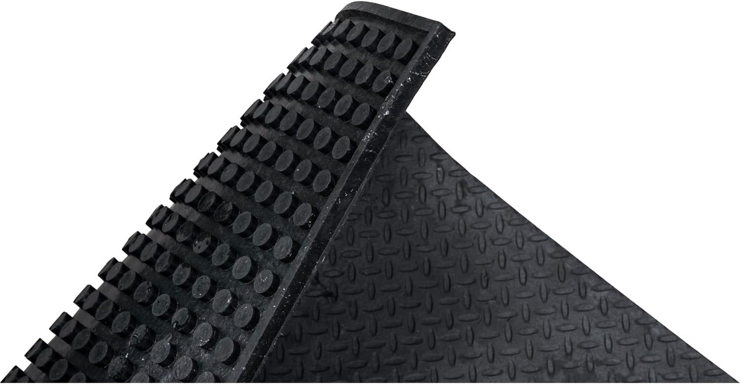 Heavy-Duty Rubber Stable Mat 4x6 Non-Slip Horse & Dairy Mat, 3/4" Thickness, Easy Clean Surface, Livestock Barn Flooring, Durable Utility Mat for Barns, Stalls, Trailers, Made in USA