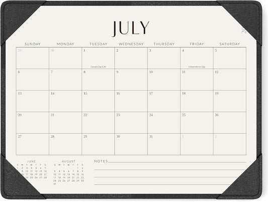 Jotsome Desk Calendar 2025-2026 with Desktop Mat, Academic Desk Pad Calendar From July 2025 to December 2026 14x10.5 inch, Desk Blotter Calendar for Home Office and School, Easy Planning, Black