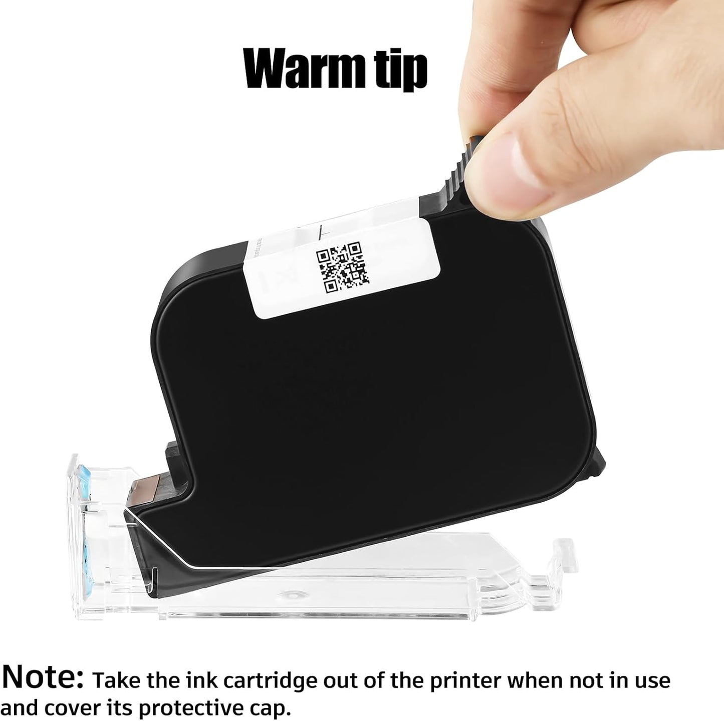 Original New 42ml Quick Dry Ink Cartridge, Replacement Compatible for 0.5inch/12.7mm Handheld Inkjet Printer TIJ314/TIJ990/T1000 (Black)