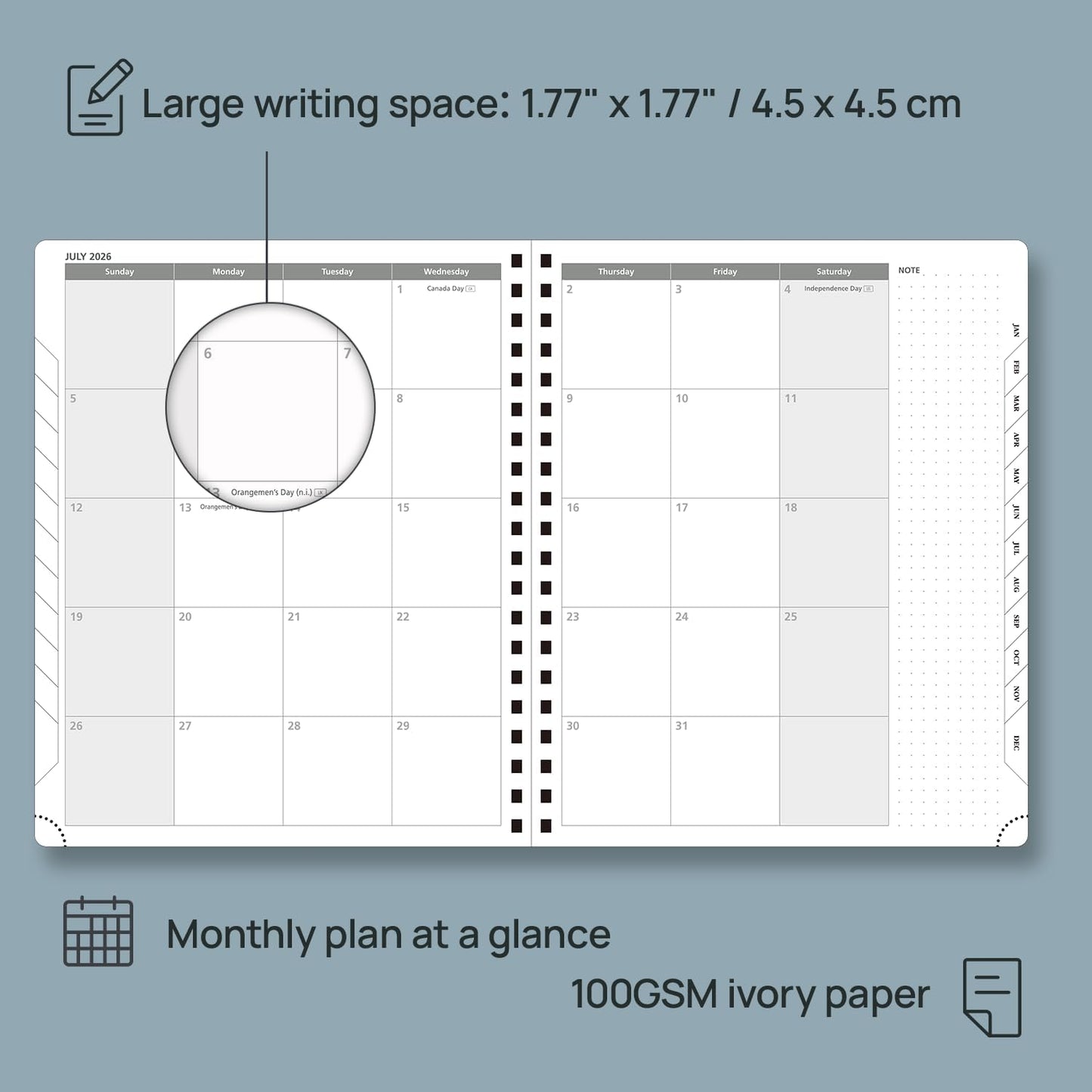 POPRUN 2026 Planner (Large - 8.5" x 10.5") with Hourly Schedule, Vertical Layout - 2026 Weekly Calendar (Jan. 2026 - Dec.2026) for Time Management, Monthly Tabs, Spiral Bound, Soft Cover - Pink