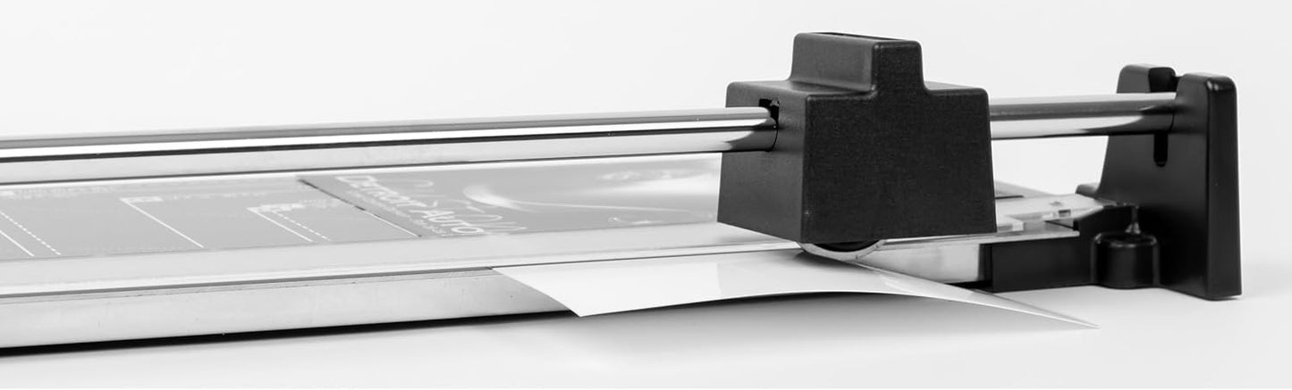 Dahle Vantage 50 Rotary Trimmer, 12" Cut Length, 5 Sheet Capacity, Self-Sharpening, Automatic Clamp, German Engineered Paper Cutter