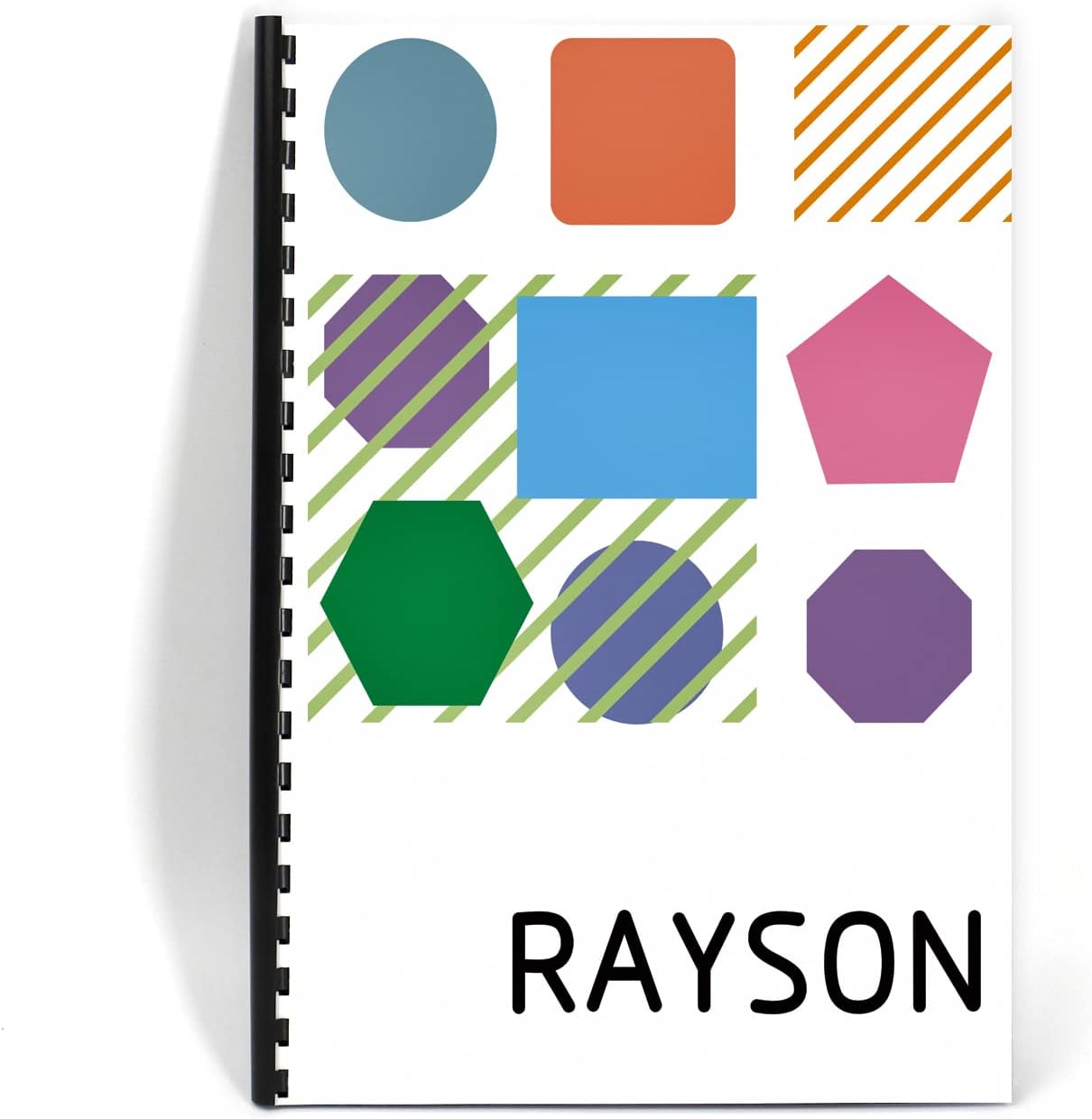 Rayson Plastic Combs Binding Spines, 5/8in. 19-Ring, 120-Sheet Capacity, Black Comb Binding Spines, Max. Binding Letter Size Paper, Box of 100