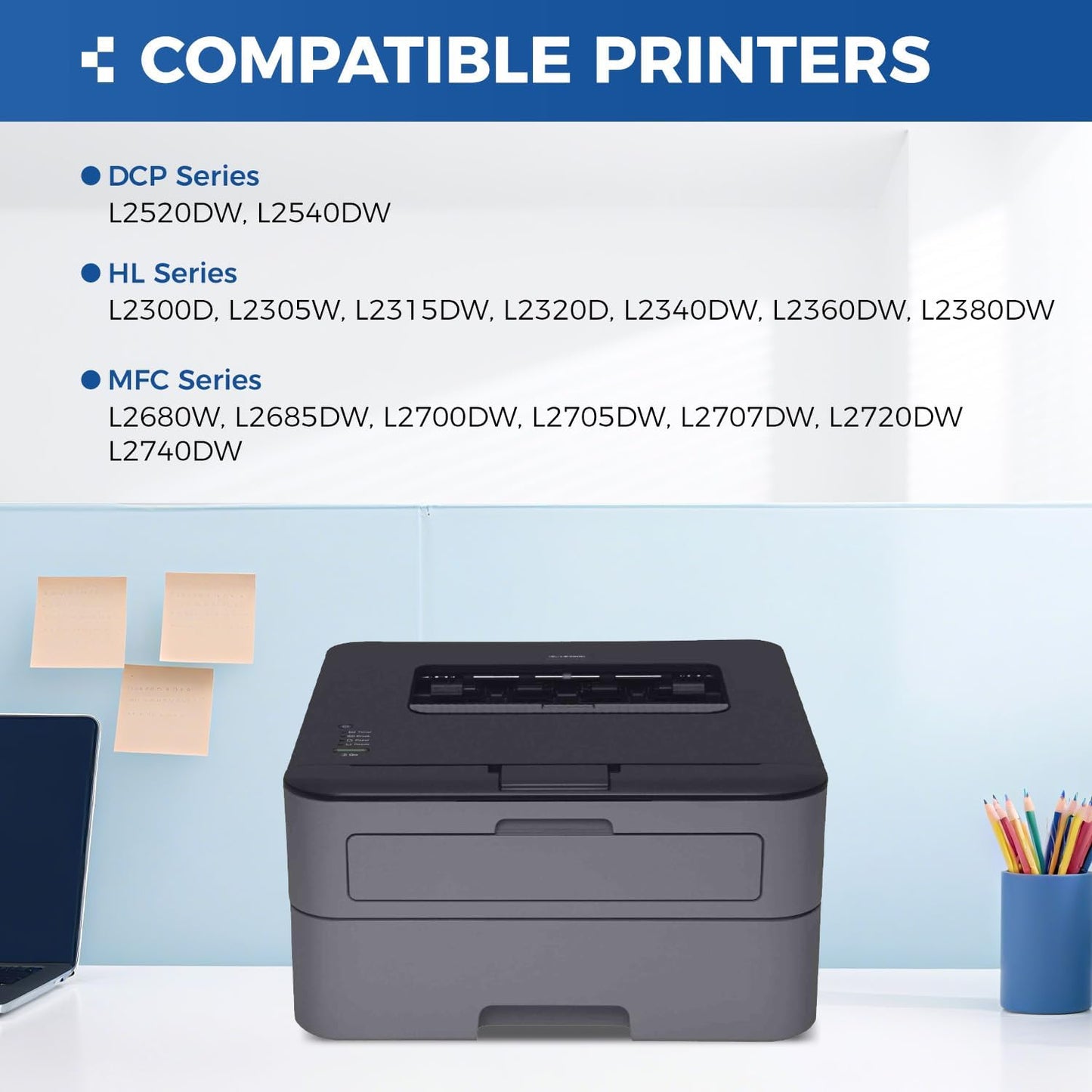 TN660 Black Toner Cartridge 2-Pack Replacement Compatible for Brother TN-660 TN630 Toner HL-L2380DW HL-L2320D HL-L2340DW DCP-L2540DW MFC-L2700DW MFC-L2720DW HL-L2300D HL-L2360DW DCP-L2520DW Printer