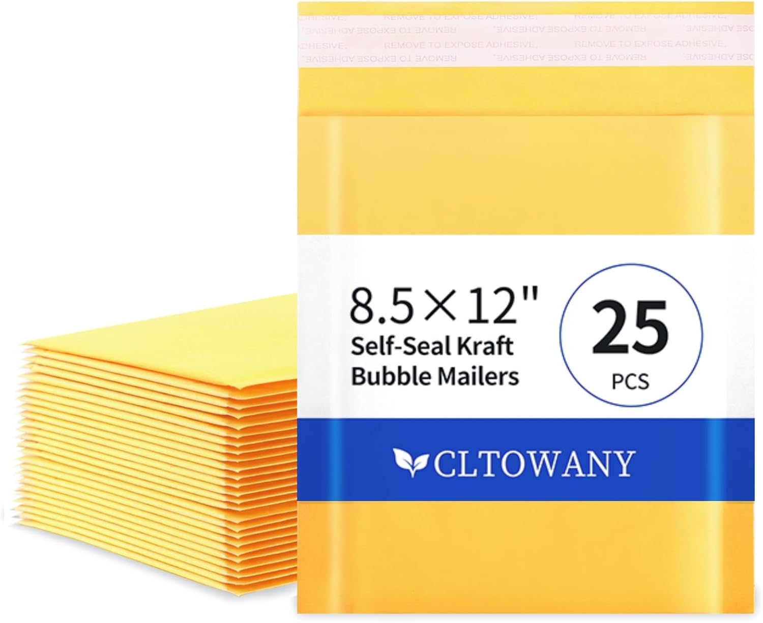 Kraft Bubble Mailers 8.5×12' Inch 25 Pack Yellow shipping envelopes Self-Seal Padded Mailing Envelopes for Jewelry Makeup Supplies and Small Business Packaging - Lumora Desk
