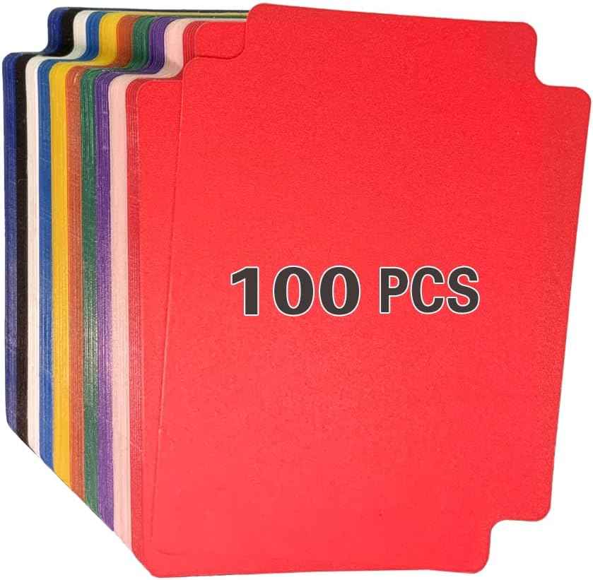 Trading Card Dividers 100 Pieces Multicolor Card Dividers with Tabs Plastic Cards Separators for Games and Sports Card Box Divider 2.7 x 3.8 Inches