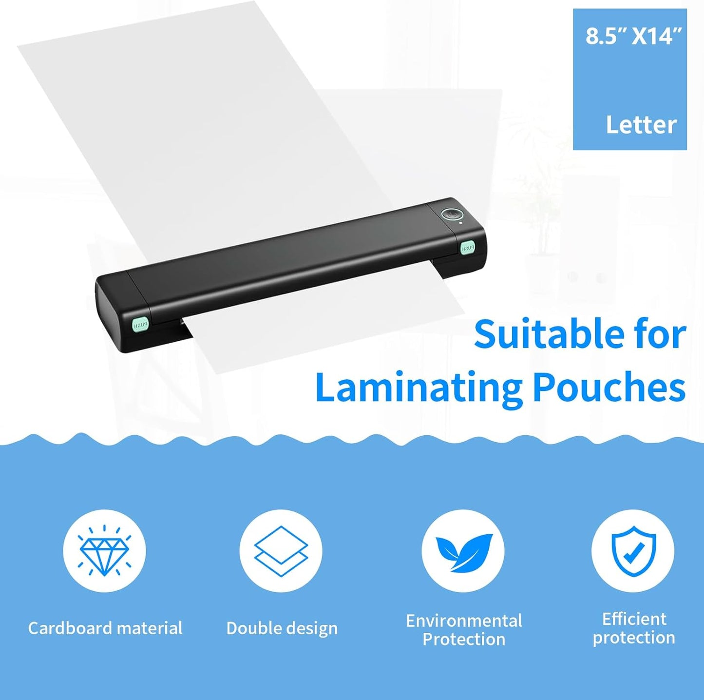 Laminator Carrier Sleeve Lamination Carrier Thermal Laminating Carriers Sheets Thermal Carrier Sheet for Laminator with All Brand Laminating Pouch (10, Legal Size)