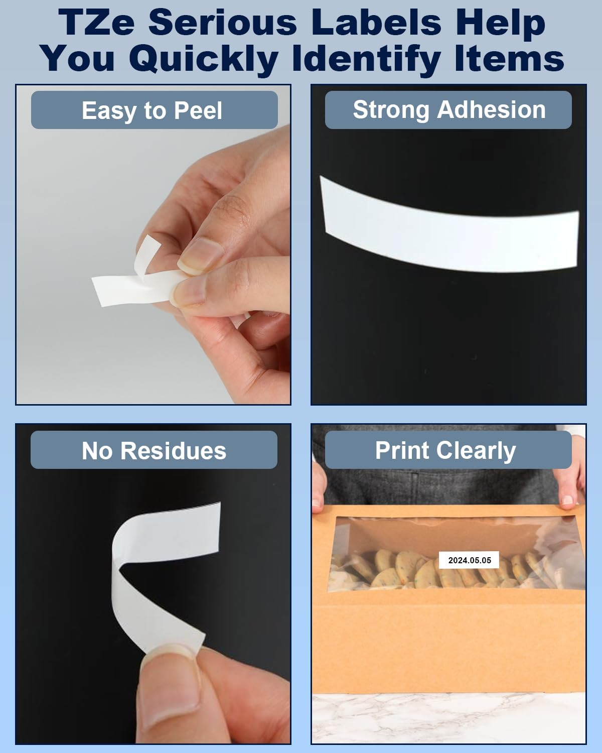 Label Maker Tape TZe-231 Replacement for Brother P Touch PT-D210 PT-D220 PT-H110 PT-D600 D400 by FETIONS, Compatible with TZe TZ 12mm X 8m Laminated Waterproof Label Tape, 2 Pack