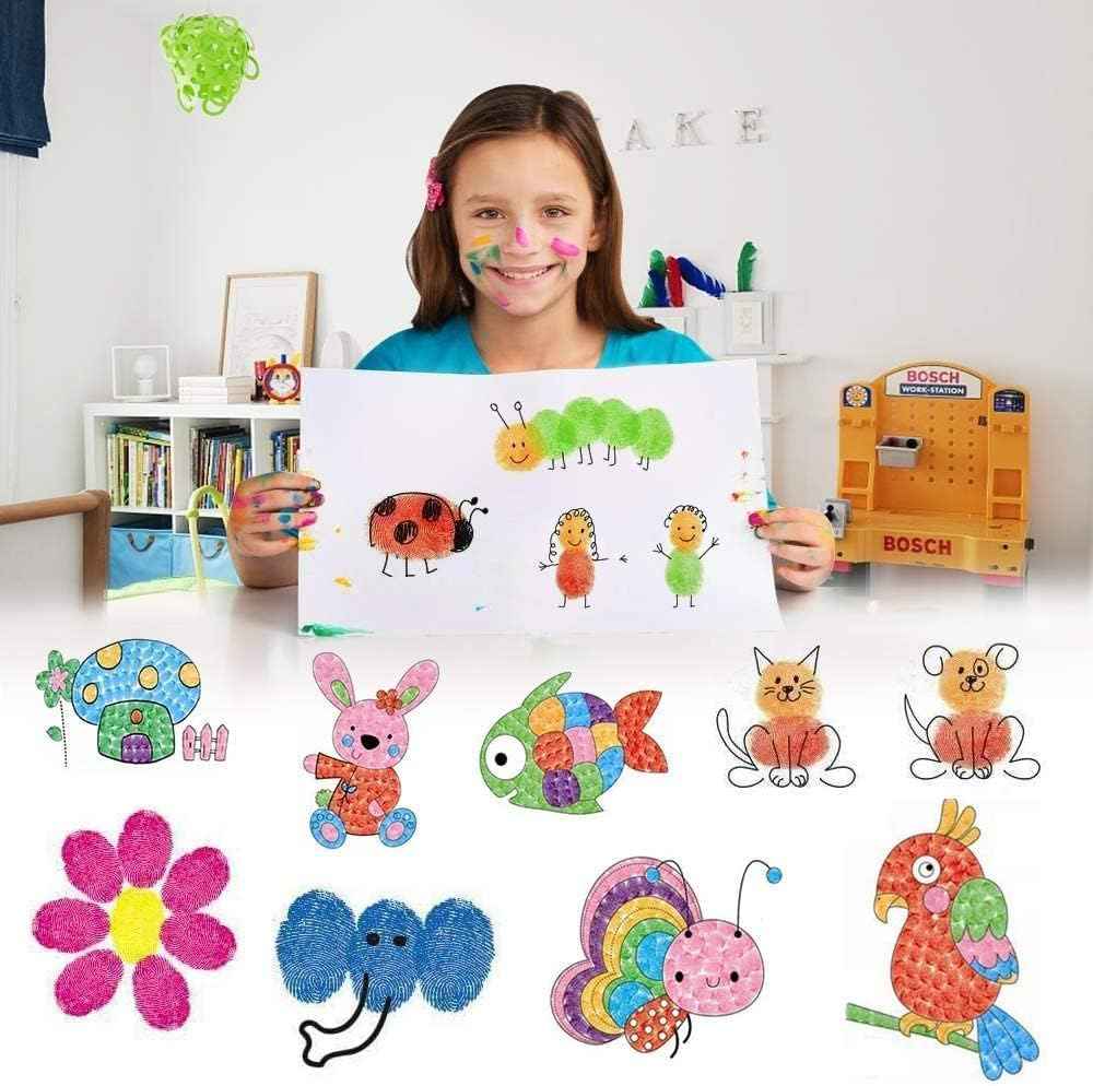 Fstaor Large Brown Ink Pad for Rubber Stamps, 4 × 2.6 inch Non-Toxic Washable Safe Stamp Pads for Kids, Ink Pads Permanent for Paper Wood Fabric