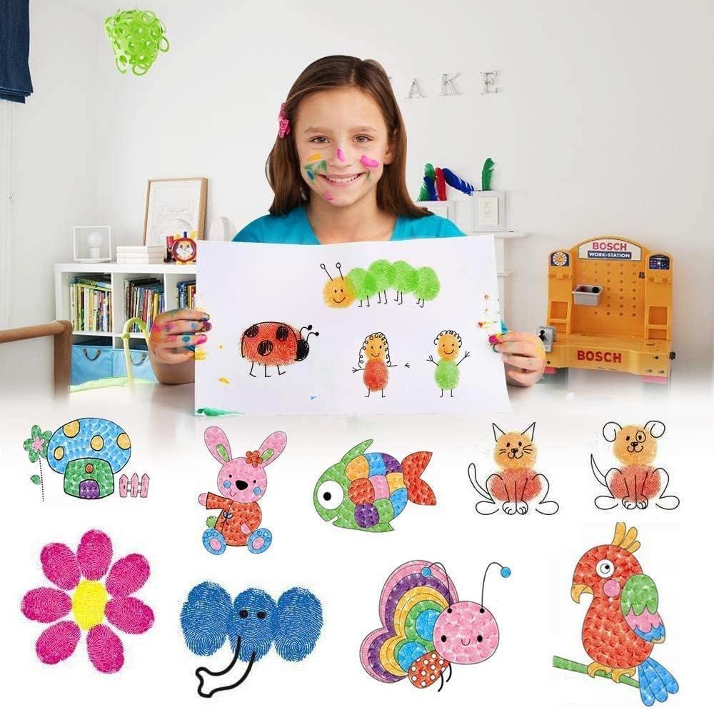 Fstaor Large Pink Ink Pad for Rubber Stamps, Non-Toxic Washable Safe Stamp Pads for Kids, Ink Pads Permanent for Paper Wood Fabric