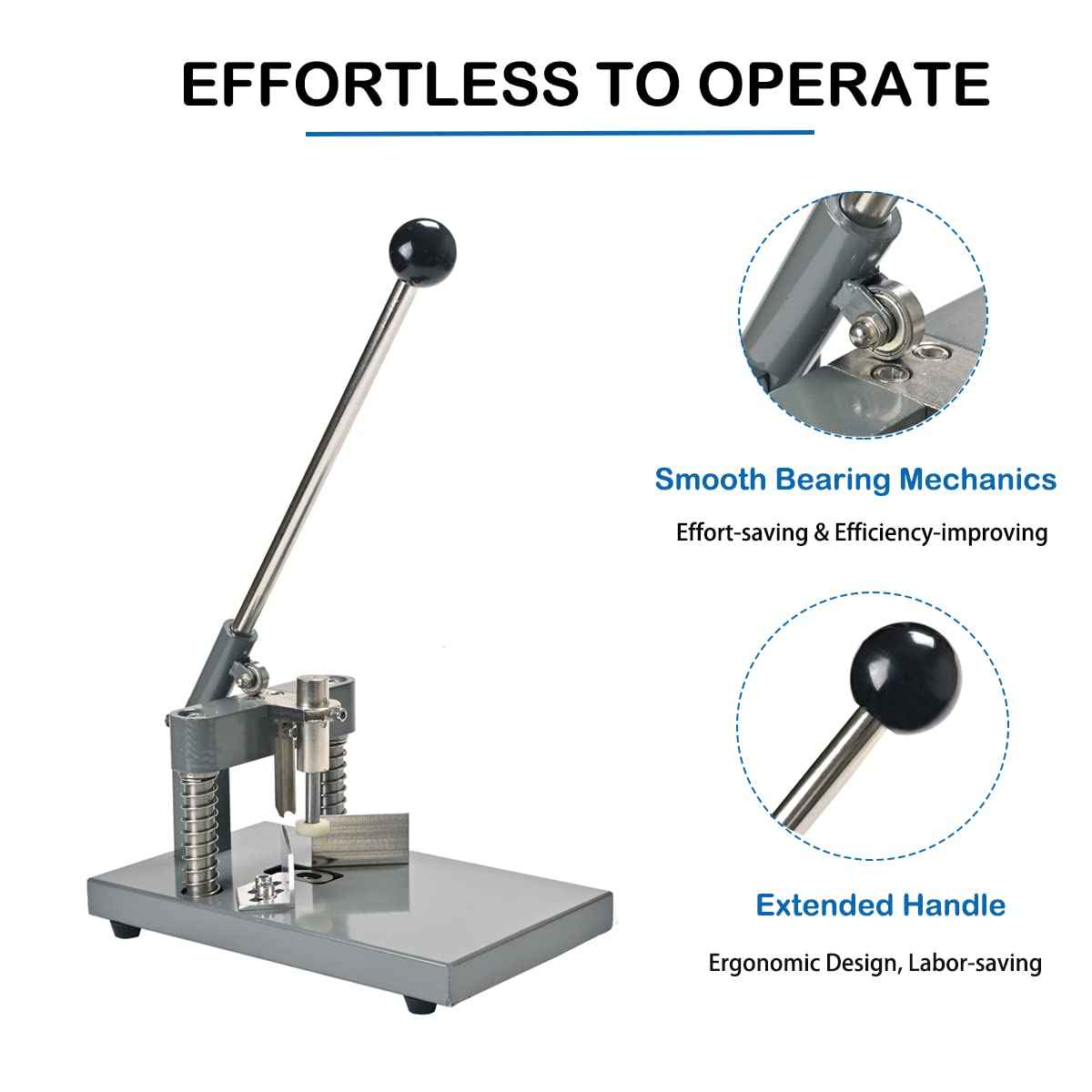 Yorkmills Corner Rounder Cutter Machine Paper Corner Punch, R6mm R10mm 1.2”/ 30mm Thickness Heavy Duty Commercial Card Cutter with Paper Holding Device for Office Business