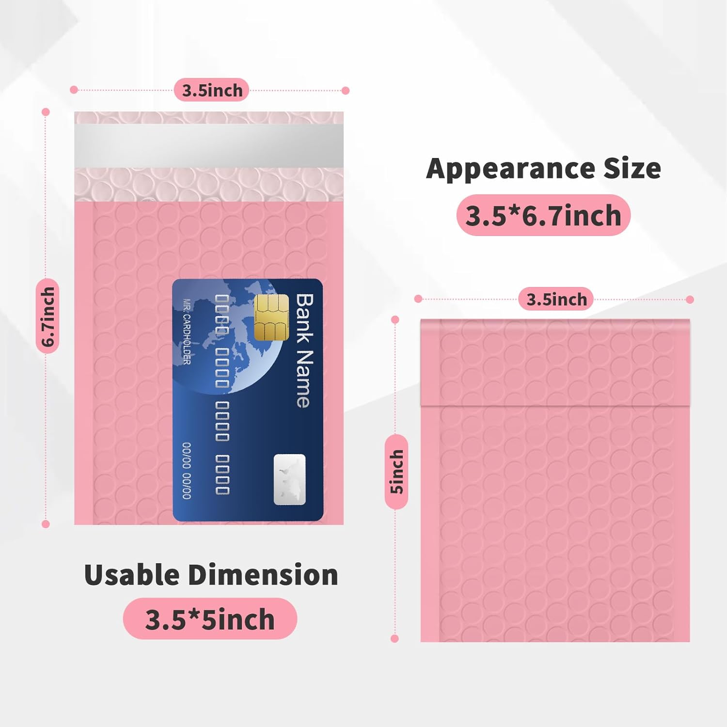 Bubble Mailers 3.5x5 inch 40Pack Pink Bubble Mailers Self-Seal Padded Mailing Envelopes Bubble Opaque Padded Mailer for Small Businesses to Package and Mail Jewelry Cosmetics#0000 - Lumora Desk