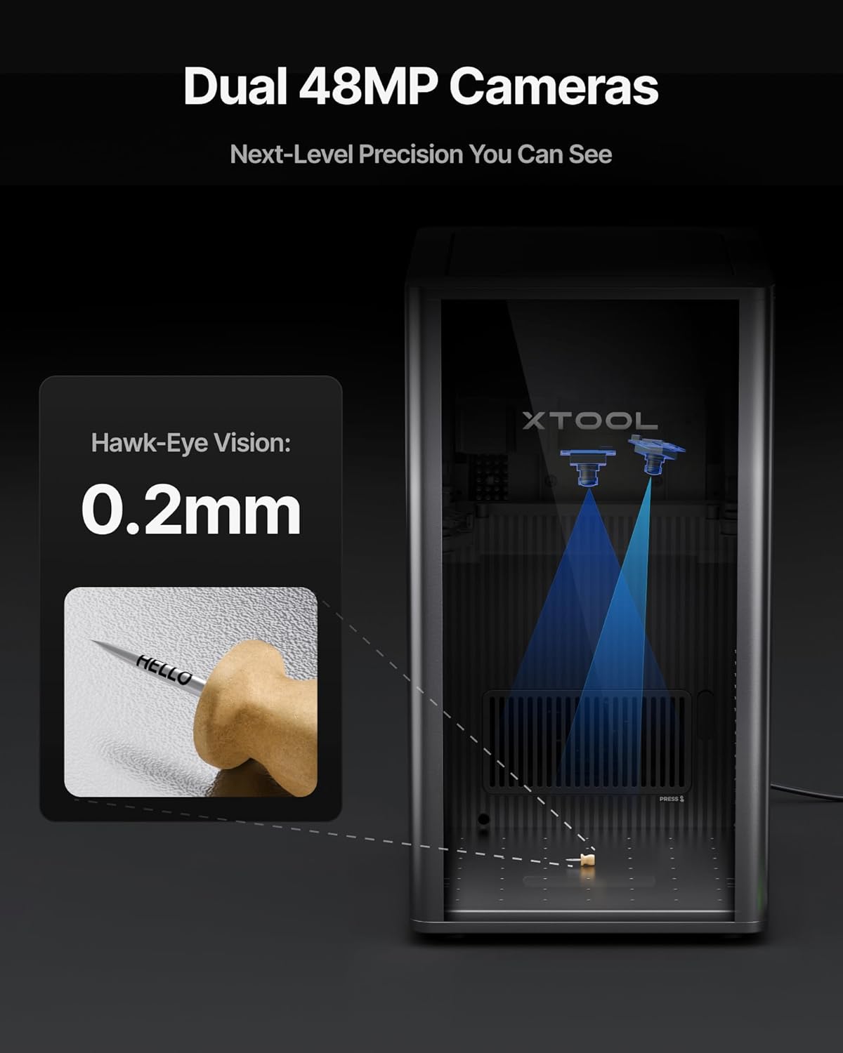 xTool F2 Ultra Single 60W MOPA Fiber Laser Engraver, 100+ Color Metal Engraving, Dual 48MP Cameras, Auto Streamline, 15,000mm/s Ultra-Fast, AI Powered 3D Laser Engraving Machine