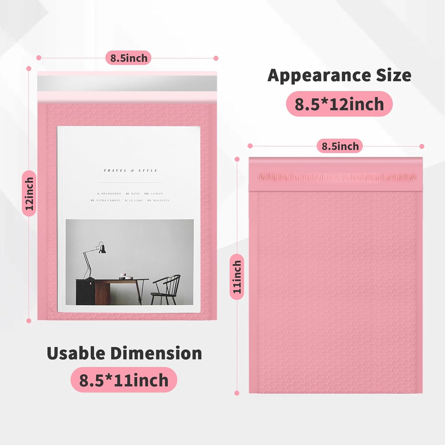 Bubble Mailers 8.5x11inch 40Pack Pink Bubble Mailers Self-Seal Padded Mailing Envelopes Bubble Opaque Padded Mailer for Small Businesses to Package and Mail Jewelry Cosmetics#2 - Lumora Desk