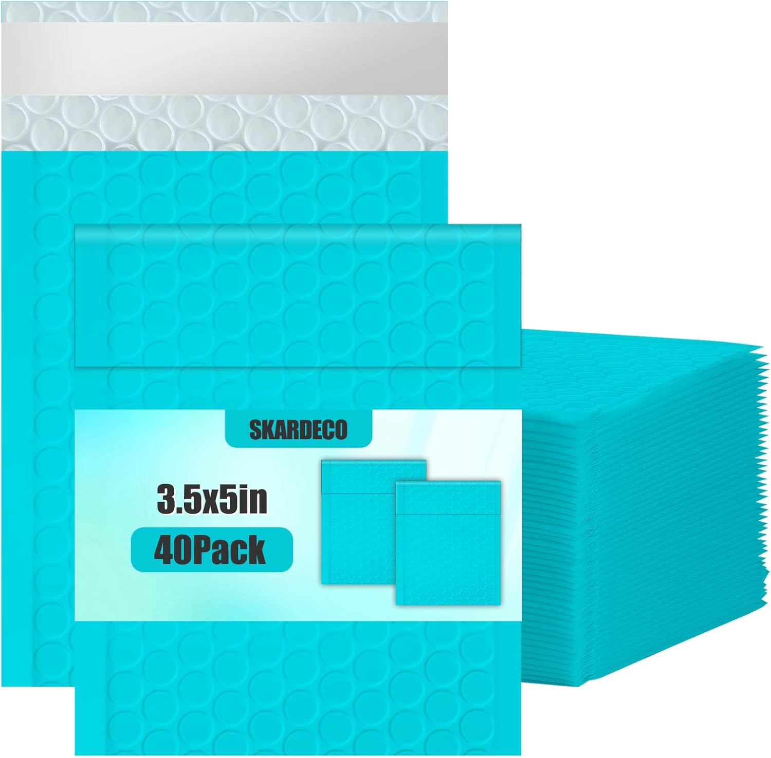 Bubble Mailers 3.5x5 inch 40Pack Teal Bubble Mailers Self-Seal Padded Mailing Envelopes Bubble Opaque Padded Mailer for Small Businesses to Package and Mail Jewelry Cosmetics#0000 - Lumora Desk