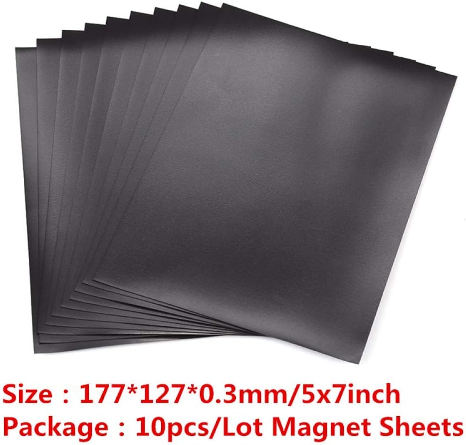 10 Pack Sturdy Clear Plastic Envelope Storage Pockets & 10Pack Rubber Soft Magnet Sheet for Cutting Dies Stencil Crafting Die Cuts Stamps Storage Sets Great for Stamper Crafter Porjects 0.5mm